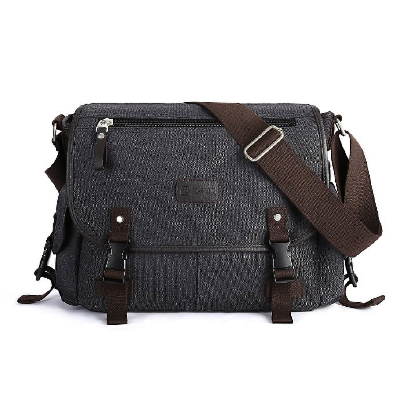 Unisex Water Resistant Canvas Messenger Bag, Vintage