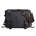 thumbnail image 1 of Messenger Bag for Men,Water Resistant Unisex Canvas Shoulder Bag,Vintage Military Crossbody Bag,14 inch laptop bag, 1 of 7