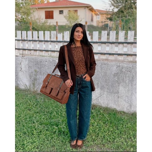 Messenger Bag for Women, Designer Leather Satchel Backpack Purses Large Laptop Briefcase Multi Pocket Shoulder Bags