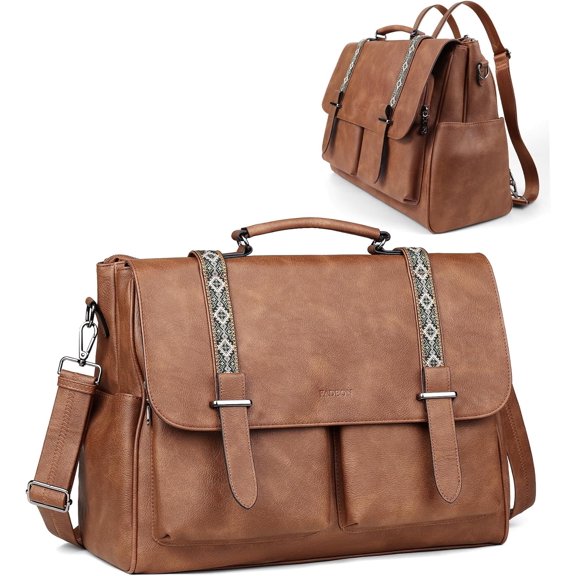 Messenger Bag for Women, Designer Leather Satchel Backpack Purses Large Laptop Briefcase Multi Pocket Shoulder Bags