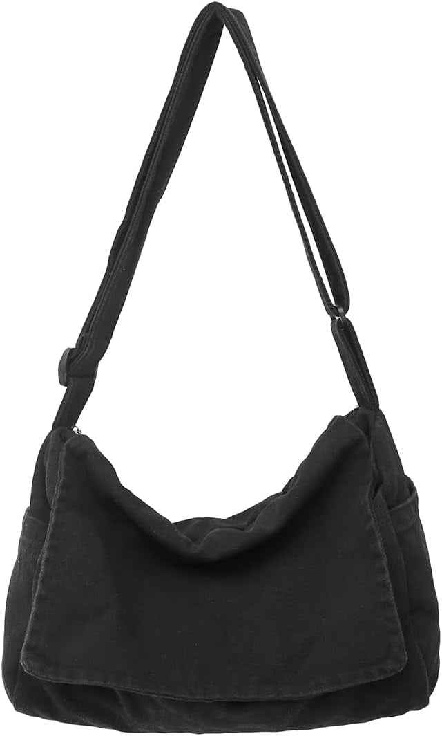 Messenger Bag for Women Men Satchel Bag Canvas Crossbody Shoulder Bag Casual Sling Bag
