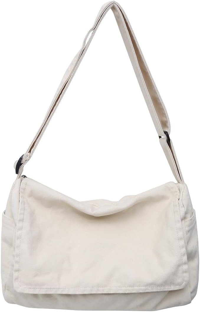Messenger Bag for Women Men Satchel Bag Canvas Crossbody Shoulder Bag Casual Sling Bag