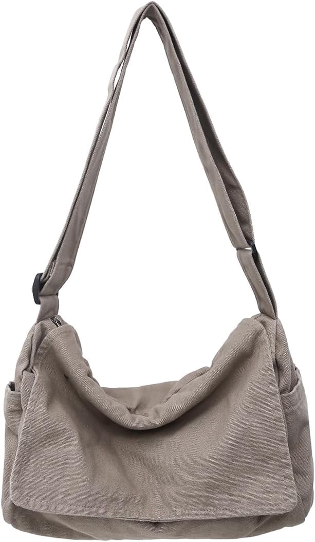 Messenger Bag for Women Men Satchel Bag Canvas Crossbody Shoulder Bag Casual Sling Bag