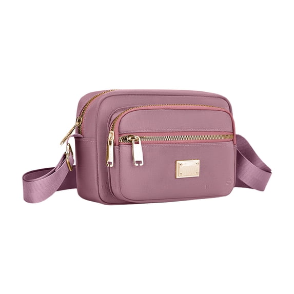 Messenger Bag for Women and Men, Canvas Shoulder Bag for School, Travel, Gym, and Shopping, 20 x 14 x 6 cm