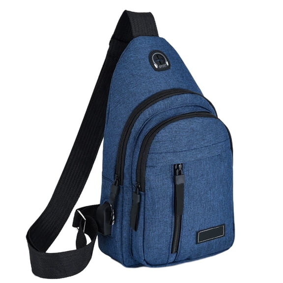 Messenger Bags External Usb Charging Chest Bag Mens Waist Bag Shoulder Messenger Bag
