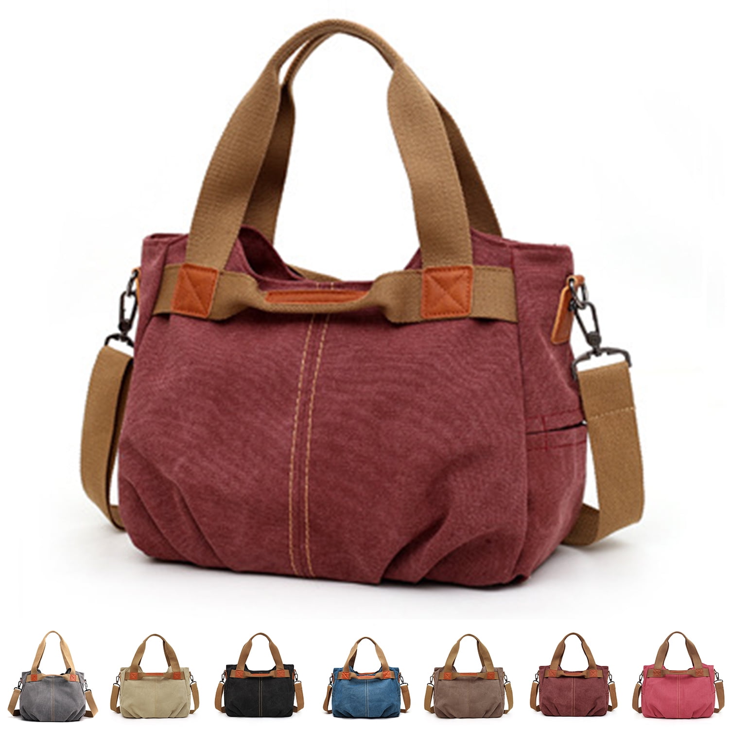 Messenger Bags for Men, Water Resistant Canvas Crossbody Bag, Shoulder  Sling Working Bag, Women Multi Pocket Casual Travel Bag for Shopping School
