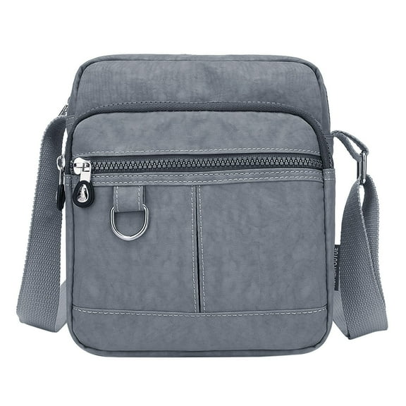 Messenger Crossbody Bags for Women Men Nylon 3 Compartment Zipper Waterproof Casual Shoulder Purse Handbags