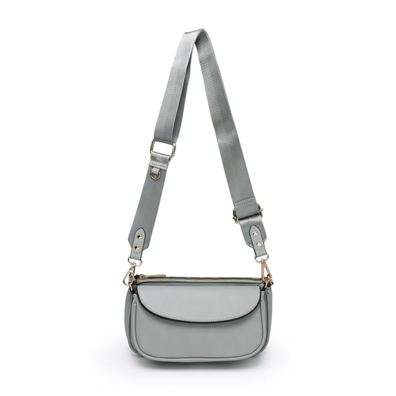 Messenger Crossbody Bags for Women Shoulder Bag with Mini Coin purse pouch accessory keychain with Wristlet Bag