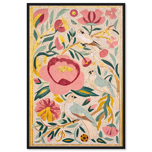 Messengers of Peace I Canvas Print Floral Wall Art by Art Remedy, Black Frame, 30 x 45