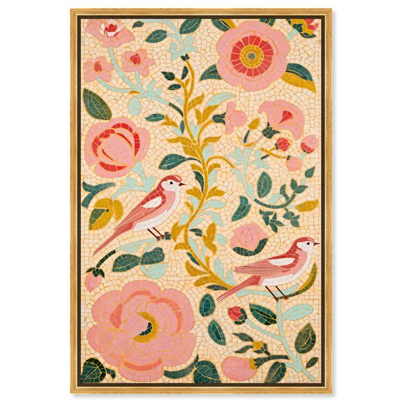Messengers of Peace II Canvas Print Floral Wall Art by Art Remedy, Gold Frame, 10 x 15