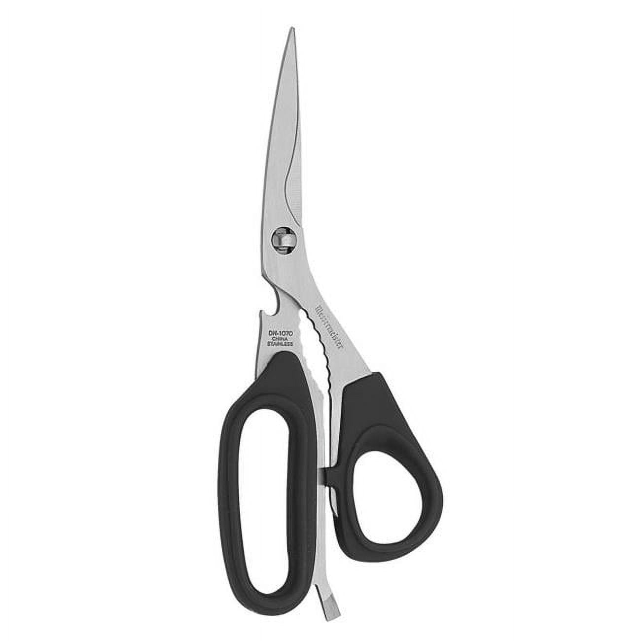 Messermeister 6029573 8 in. Stainless Steel Kitchen Shears, Black