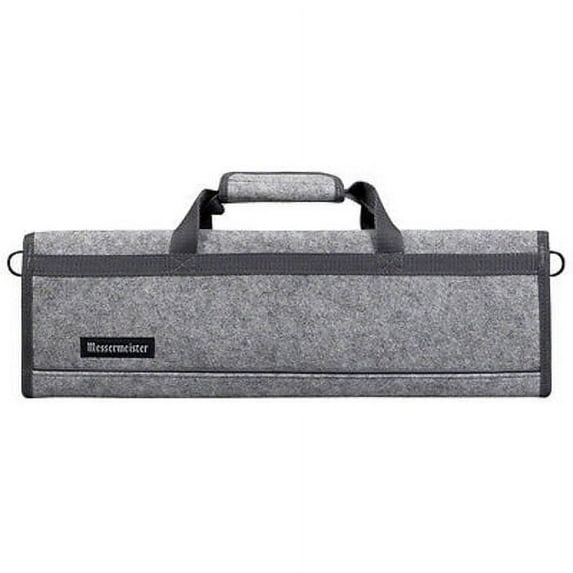 Messermeister 8 Pocket Felt Knife Storage Roll / Bag / Luggage - Heather Gray