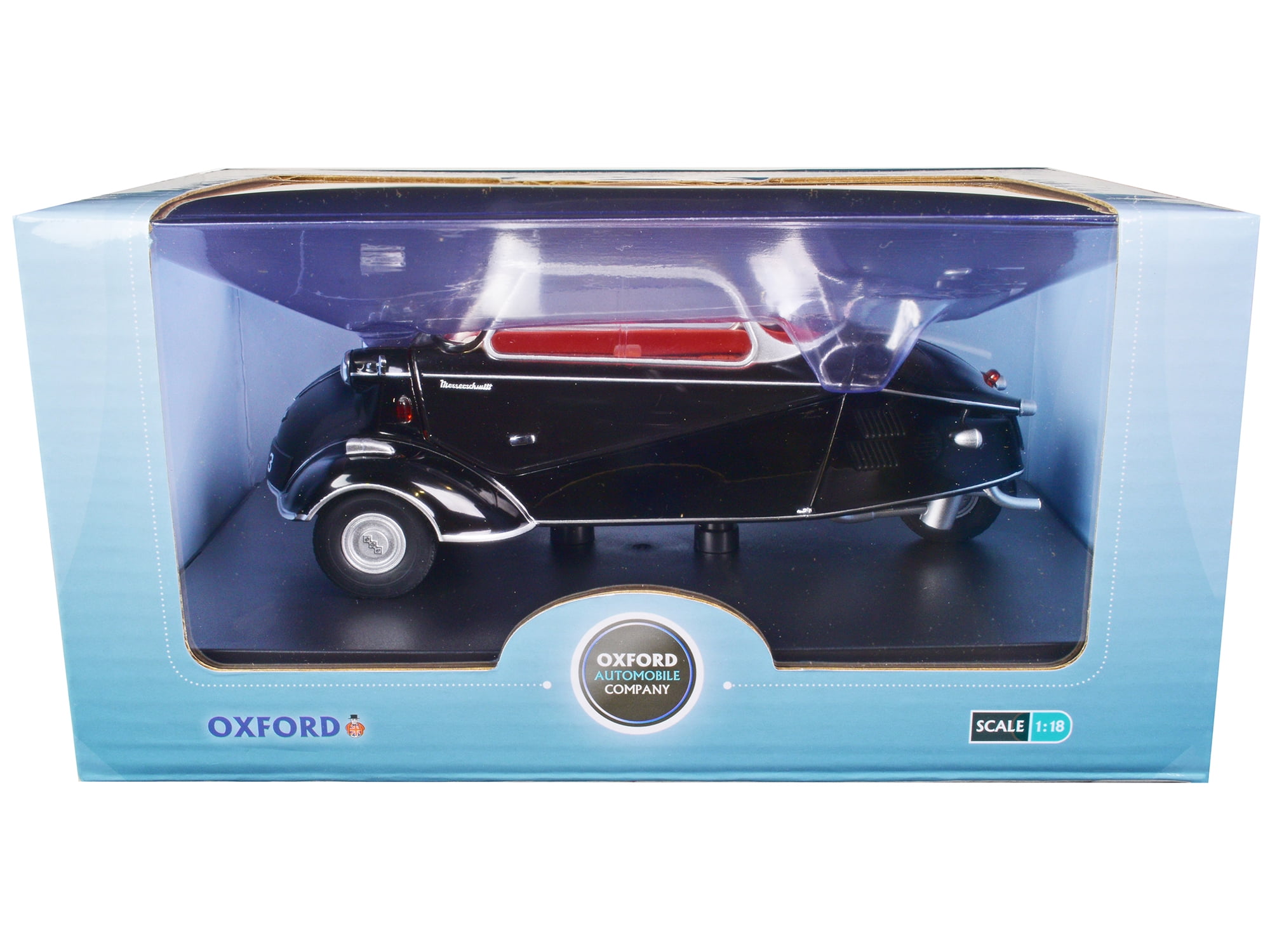 Messerschmitt KR200 Bubble Top Black with Red Interior 1/18