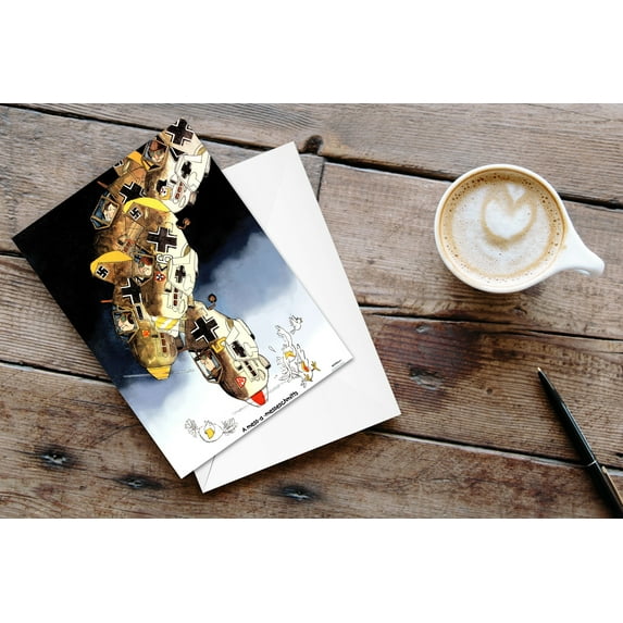 Messeschmitts Vintage Airplane Note Cards - 10 Note Cards with Envelopes - Aviat