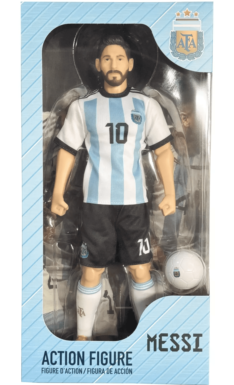 Sockers Messi Argentina Action Figure, Official Licensed 12