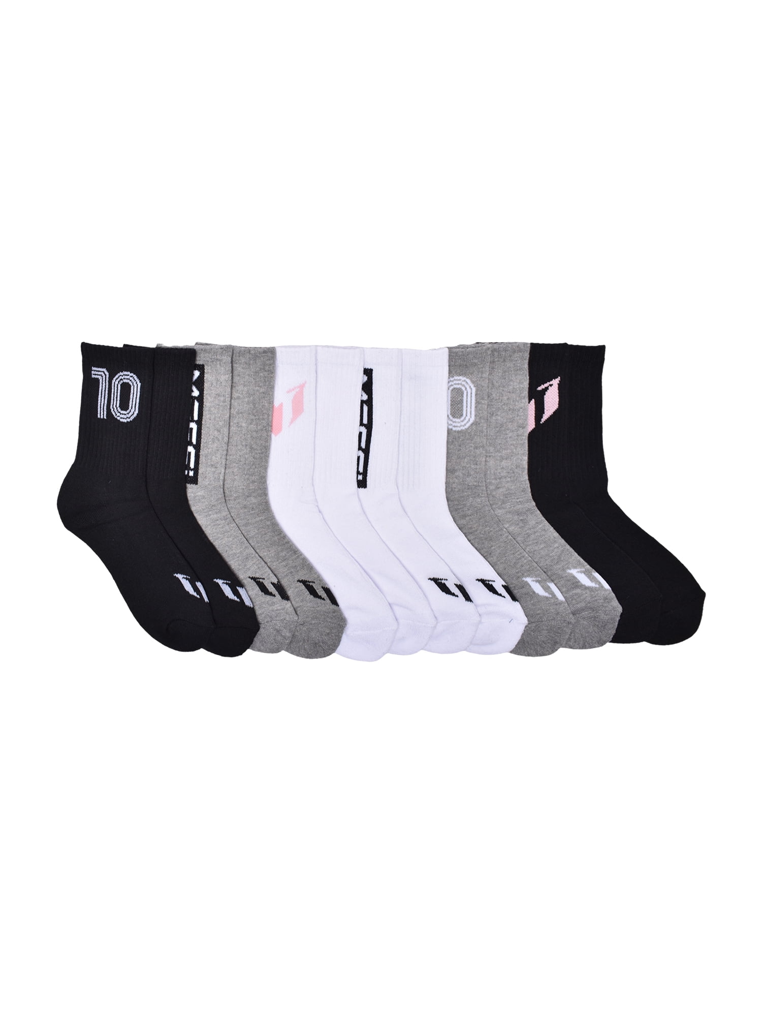 Messi Boys Crew Sock, 6-Pack, Size S-L