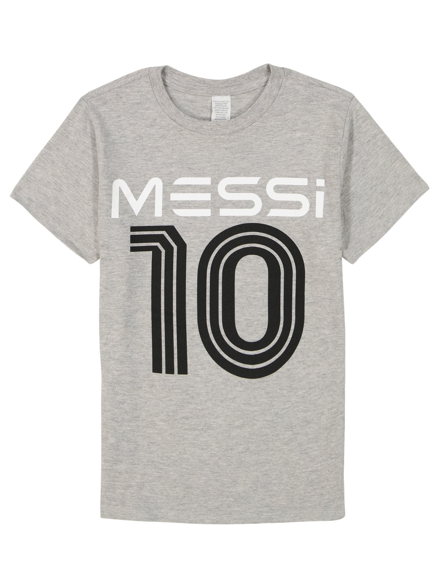 Messi Boys 10 Layered Logo Tee, Sizes 4-16 - Walmart.com