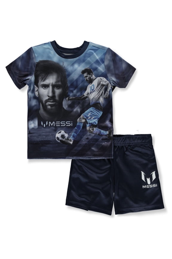 Boys' 2-Piece Shorts Set Outfit Color: blue Size: 6