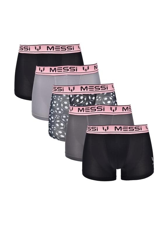 Boys Athletic Boxer Brief Underwear, 5-Pack, Sizes S-L