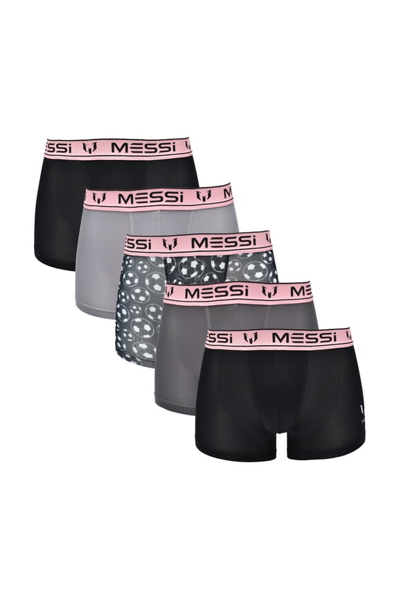 Boys Athletic Boxer Brief Underwear, 5-Pack, Sizes S-L