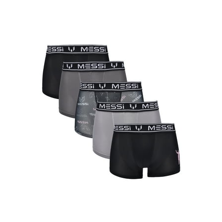 Messi Boys Athletic Boxer Brief Underwear, 5-Pack, Sizes S-L