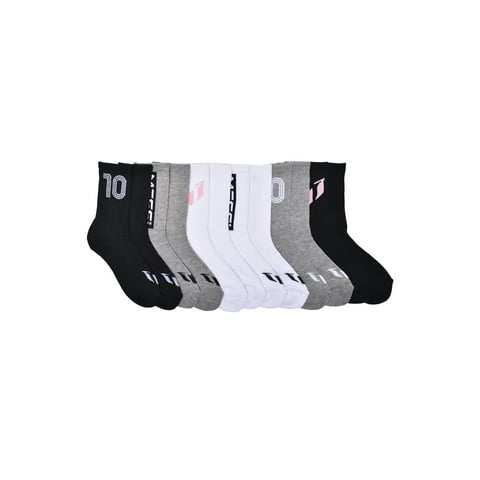 Boys Crew Sock, 6-Pack, Size S-L