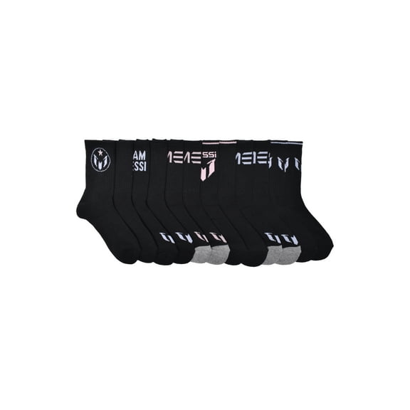 Messi Boys Crew Sock, 6-Pack, Size S-L