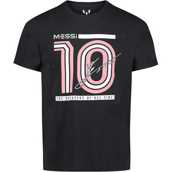 Messi Boys' Lifestyle Short Sleeve Graphic T-Shirt, Black, 5
