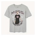 thumbnail image 1 of Messi Boys' Lifestyle Short Sleeve Graphic T-Shirt, Heather Grey, 18, 1 of 1