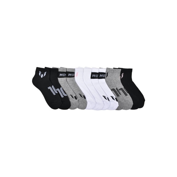 Messi Boys Quarter Socks, 6-Pack, Size S-L