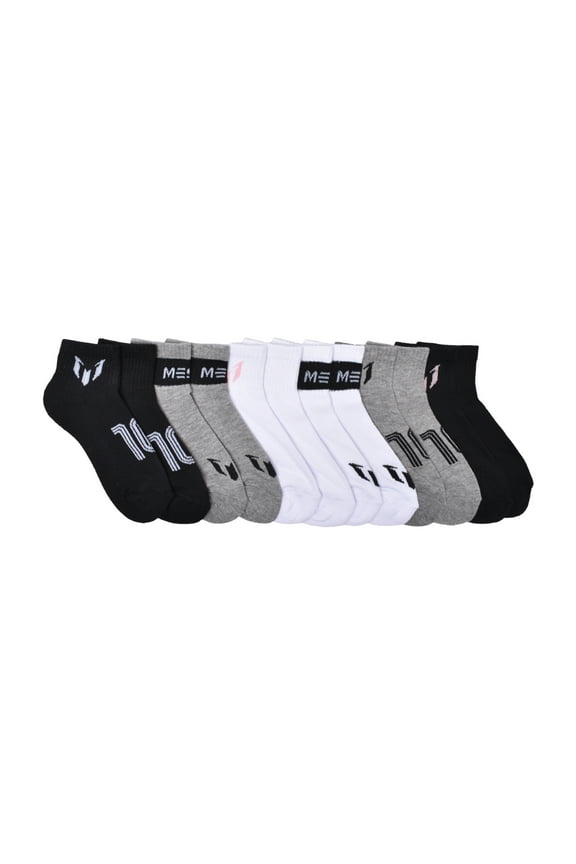 Boys Quarter Socks, 6-Pack, Size S-L