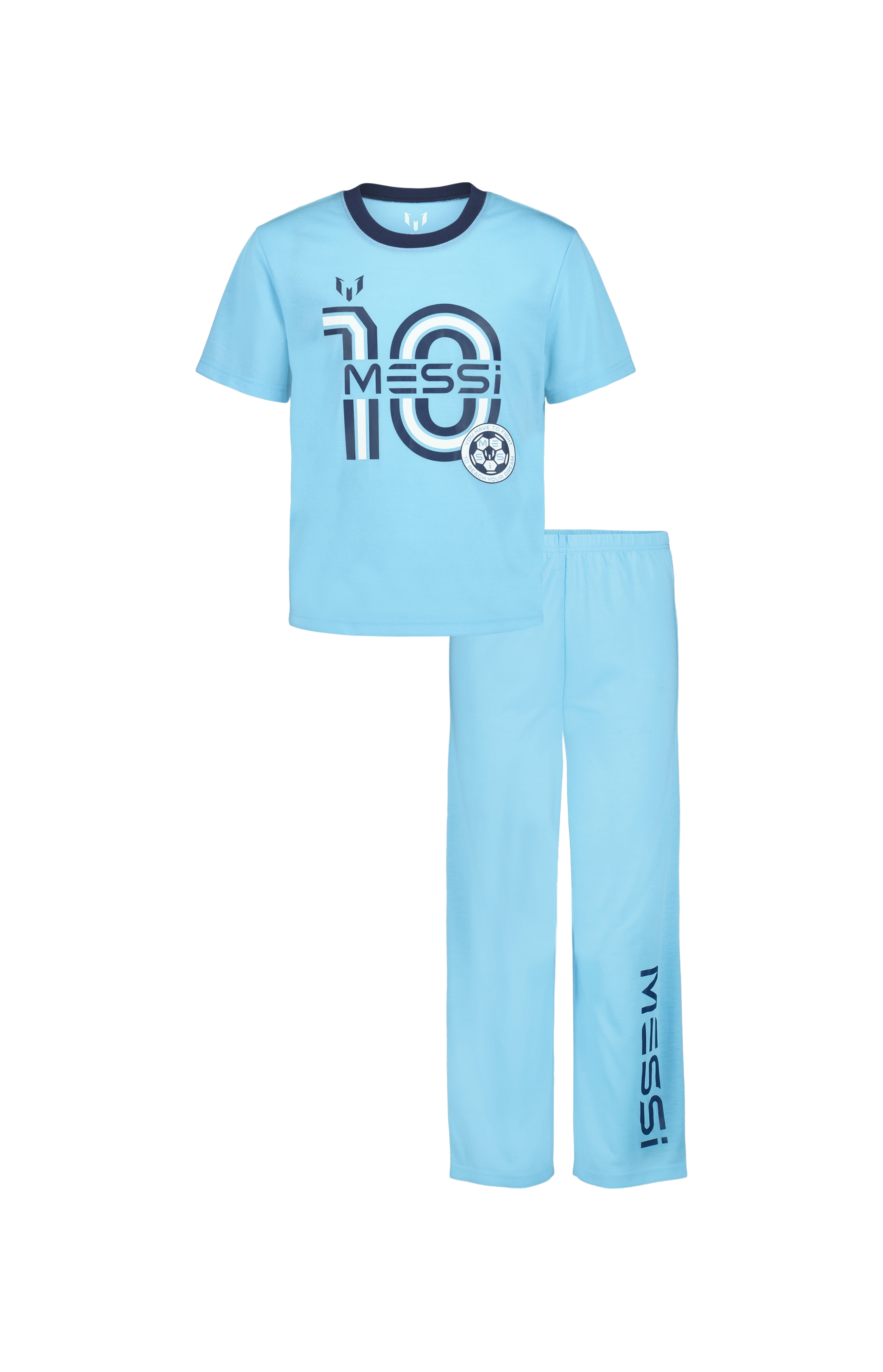 Messi Boys Short Sleeve and Pant Pajama Set, Sizes XS- L