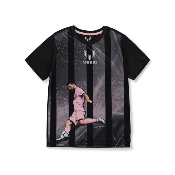Messi Boys' Stars Soccer T-Shirt Color: black Size: 8