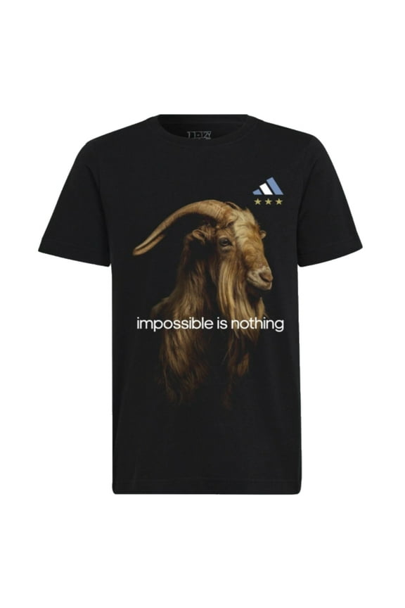 Messi Football GOAT Graphic Tee (Black) - Kids