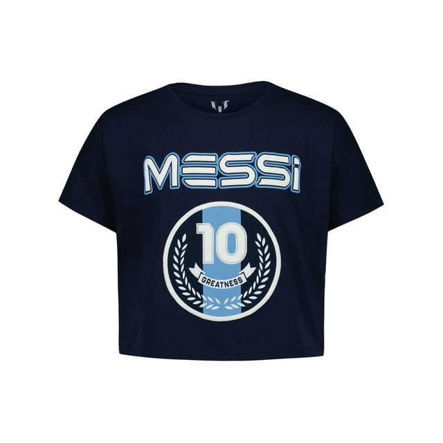 Messi Girl's Athletic Short Sleeve Graphic T-Shirt, Sizes 4-16