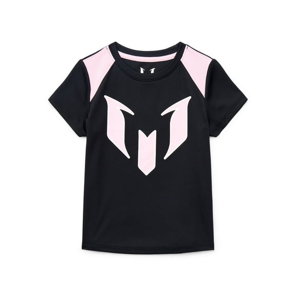 Messi Girls Athletic Lifestyle Jersey with Short Sleeves, Sizes 4-16