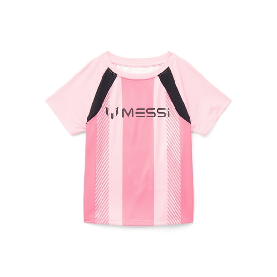 Messi Girls Athletic Lifestyle Jersey with Short Sleeves, Sizes 4-16