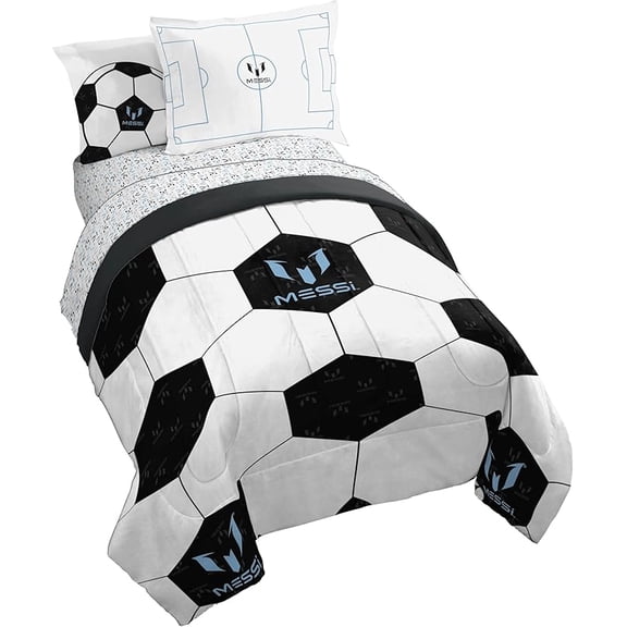 Messi MVP 7 Piece Full Size Comforter Set with Shams