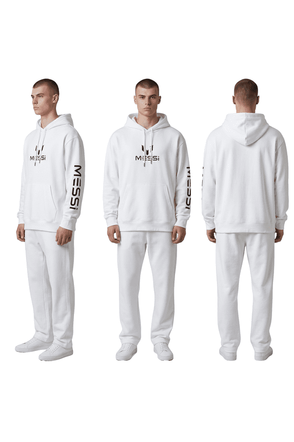 Men's Logo Pullover Sweatshirt Hoodie Size M White Wingstar