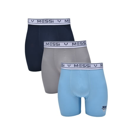 Messi Men's Stretch Boxer Brief Underpants 3-Pack Sizes S-XL