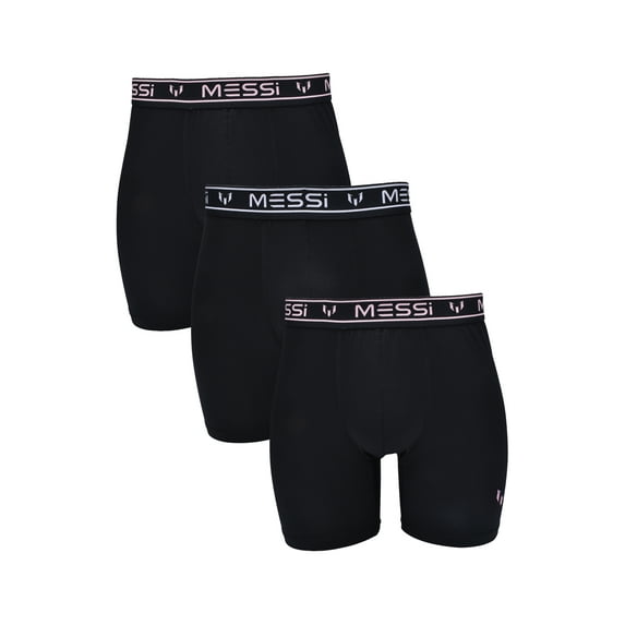 Messi Men's Stretch Boxer Brief Underwear 3-Pack, Sizes S-XL