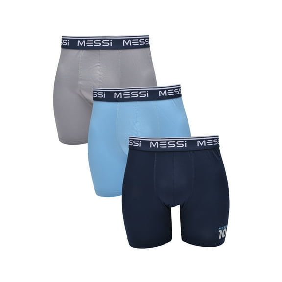 Messi Men's Stretch Boxer Brief Underwear 3-Pack, Sizes S-XL