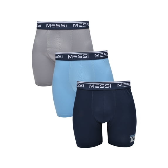 Messi Men's Stretch Boxer Brief Underwear 3-Pack, Sizes S-XL