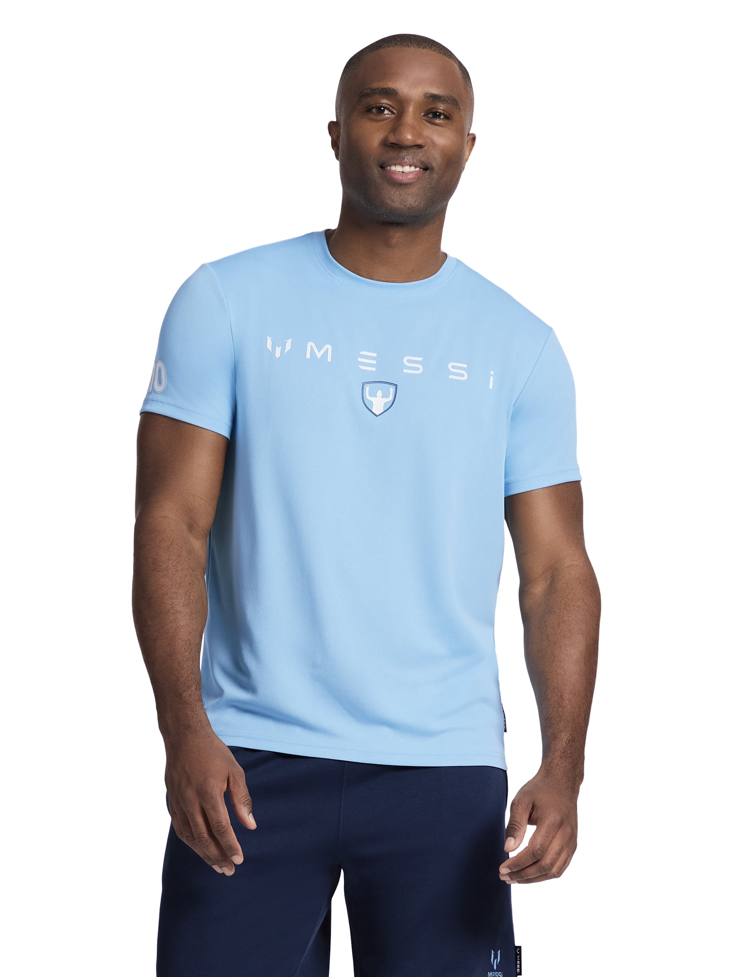 Messi Mens Short Sleeve Athletic Jersey Top, Sizes XS-3XL
