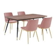 thumbnail image 1 of Messina Mid-Century Modern 5 Piece Rectangular Dining Set, 1 of 3