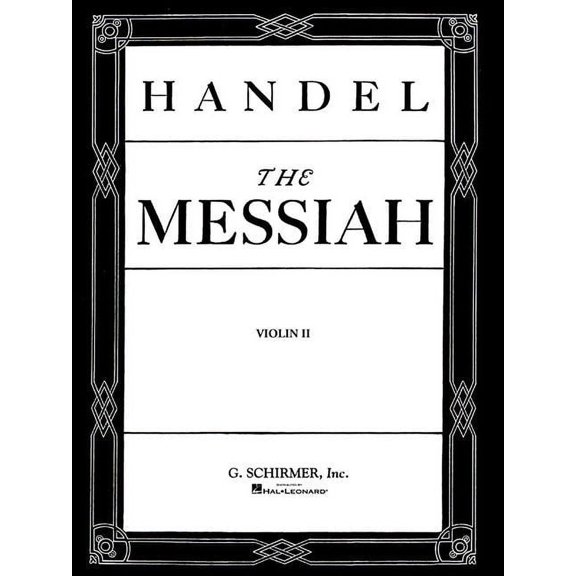 Messiah (Oratorio, 1741): Violin 2 Part (Paperback)