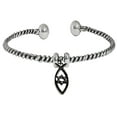 thumbnail image 1 of Messianic Christian Black Anodized Fish, Star Of David,On Twisted Wire Adjustable Bracelet. If you do not believe that this jewelry is beautiful when you receive it, simply return it for a full refund, 1 of 1