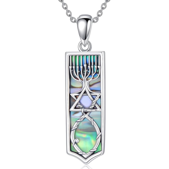 Messianic Seal Necklace 925 Sterling Silver Jewish Religious Messianic Pendant Necklace Protection Hanukkah Jewelry Gifts for Women Men