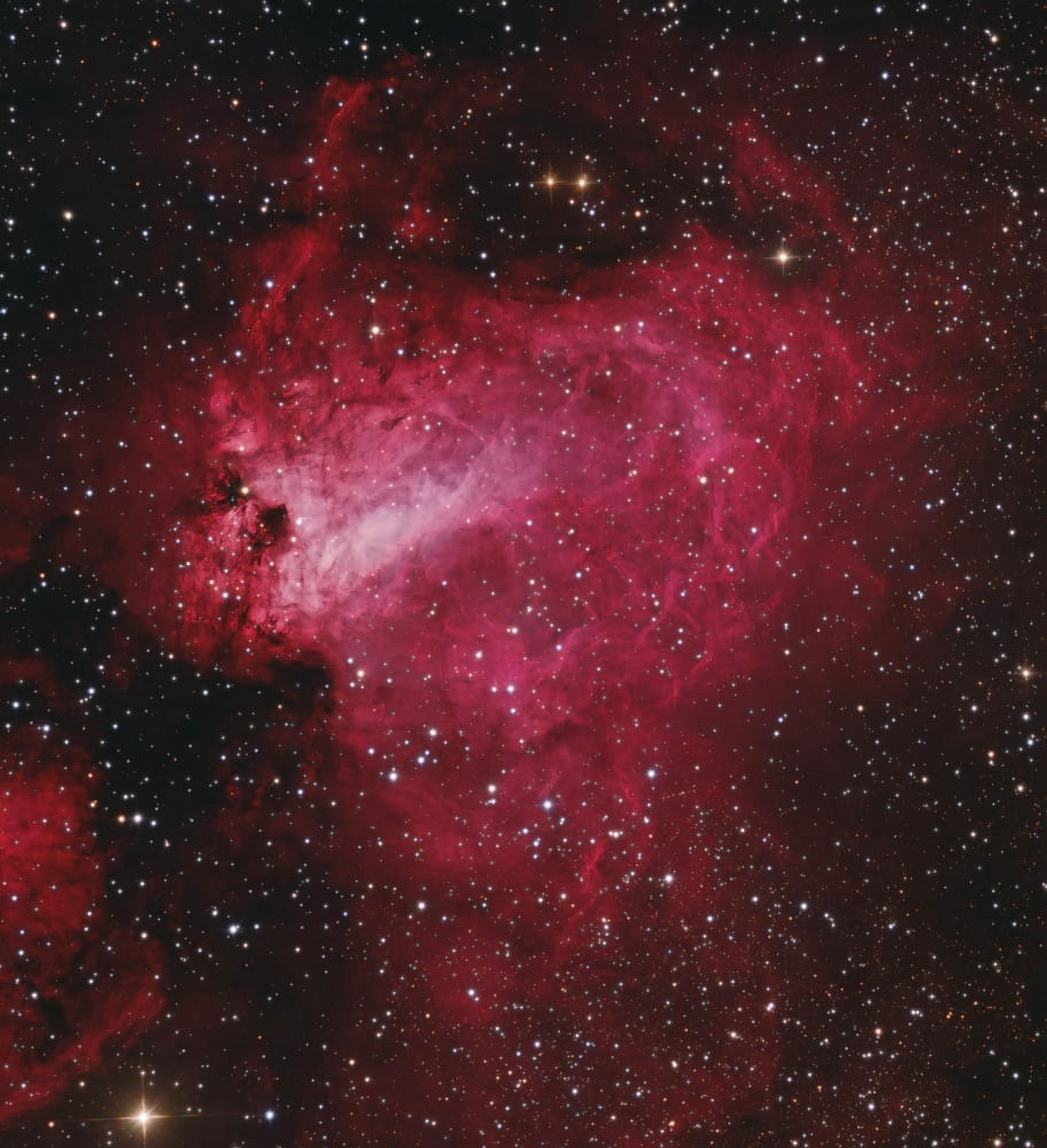 Messier 17 The Swan Nebula in Sagittarius Canvas Art - Bob FeraStocktrek Images (27 x 29)