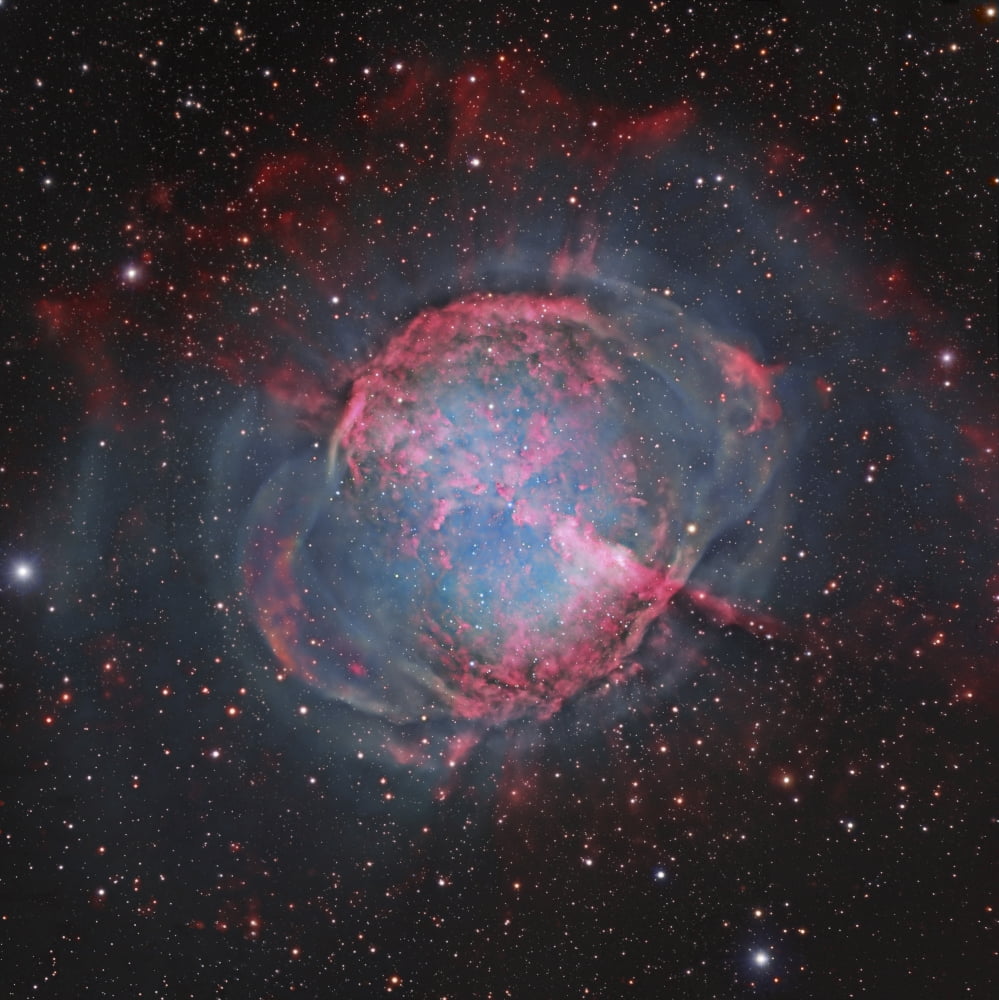 Messier 27 The Dumbbell Nebula Canvas Art - Robert GendlerStocktrek Images (28 x 28)